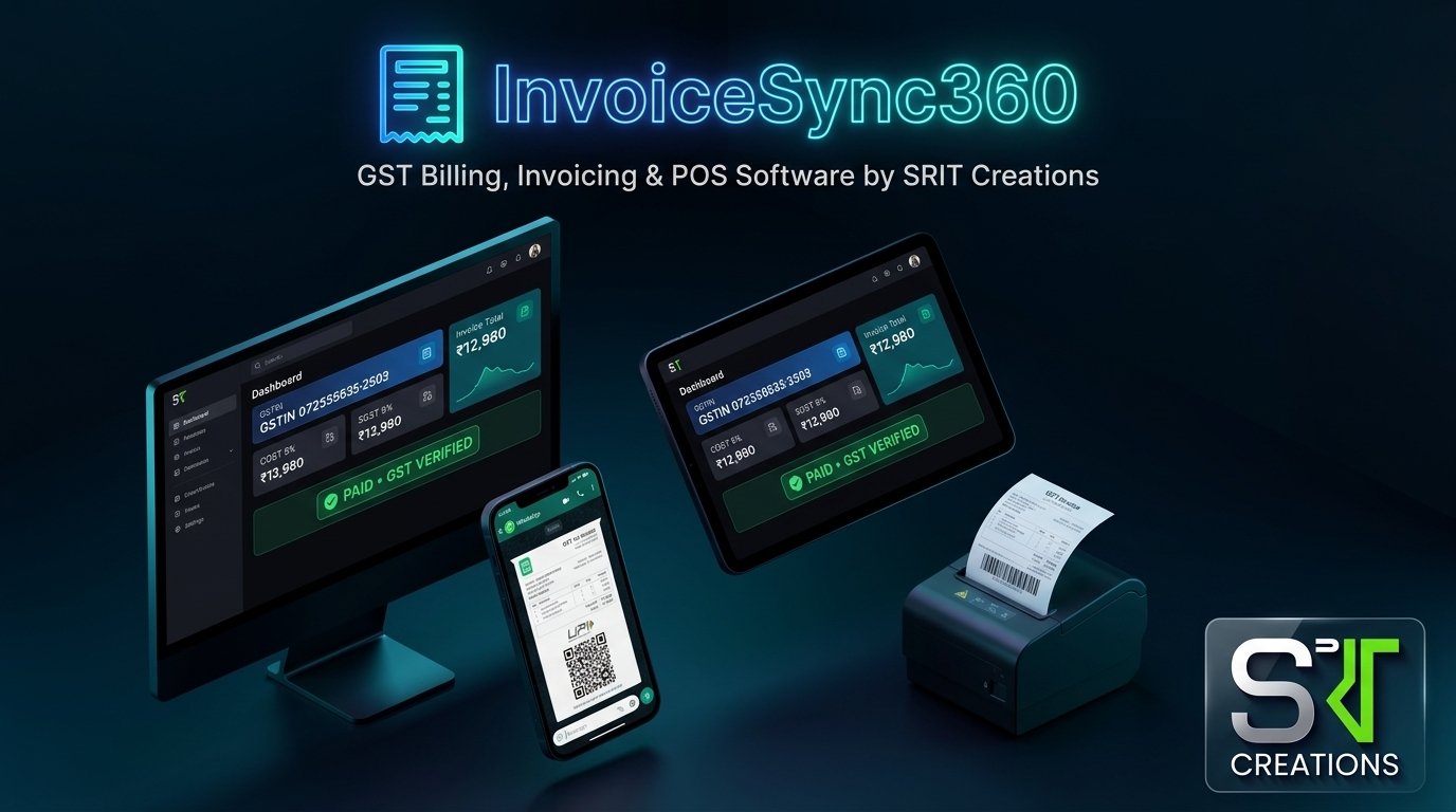 InvoiceSync360 GST Invoicing, POS & Billing Software by SRIT Creations